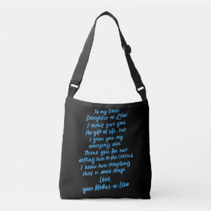 Funny Daughter in Law To My Dear Daughter In Law Crossbody Bag