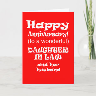 funny daughter in law wedding anniversary card