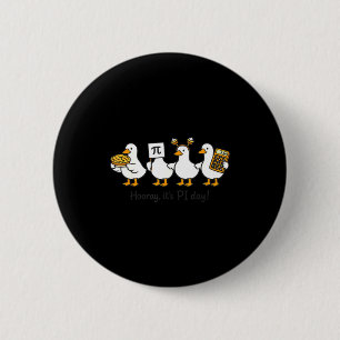 Funny day 314 pie day cute goose math nerd teacher 6 cm round badge