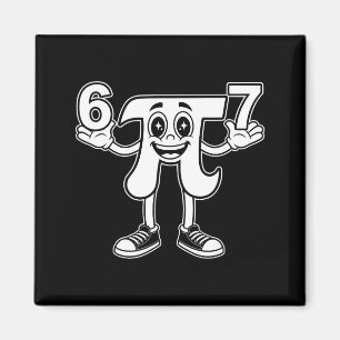 Funny day 3.14 symbol 67 meme math joke gen z humo magnet