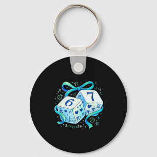 Funny day math 67 six seven dice 6 7 meme key ring
