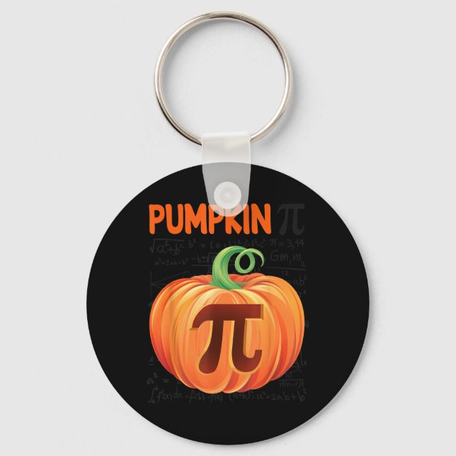 Funny Day Shirt Math Halloween Thanksgiving Key Ring (Front)