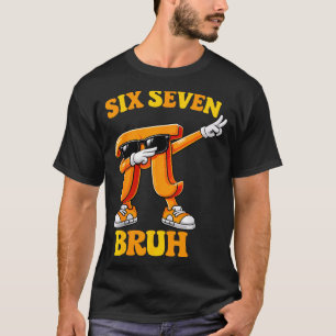 Funny day six seven bruh 6 7 math meme kids boys T-Shirt
