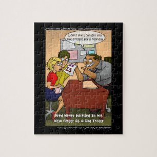 Funny Day Trader Jigsaw Puzzle by Rick London