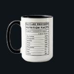 Funny Daycare Provider Nutrition Facts Mug<br><div class="desc">Funny Daycare Provider Nutrition Facts Mug</div>