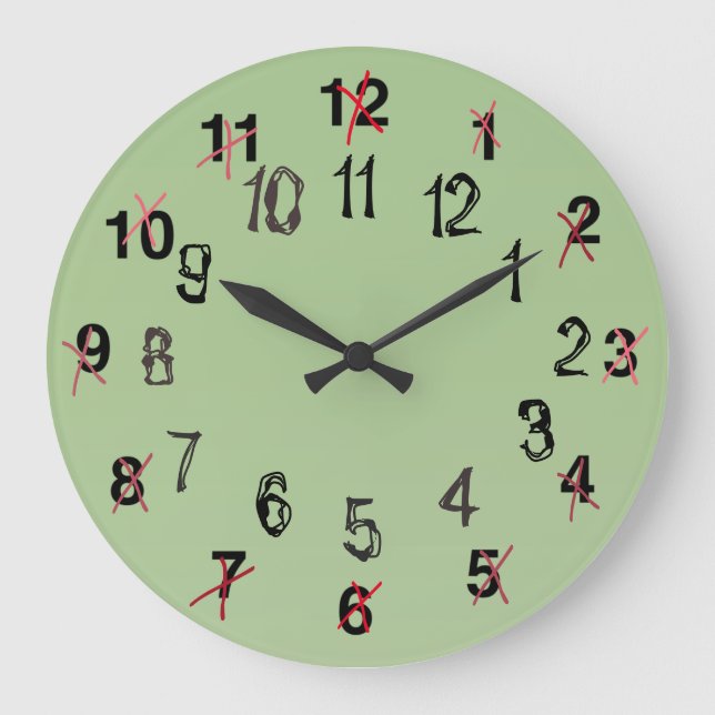 FUNNY DAYLIGHT SAVINGS TIME  LARGE CLOCK (Front)