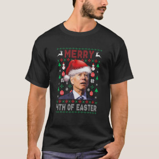 Funny Dazed Joe Biden Confused Happy Merry 4Th Of T-Shirt