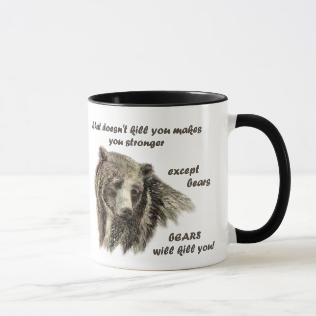Funny De Motivational Quote Bears kill you Mug (Right)