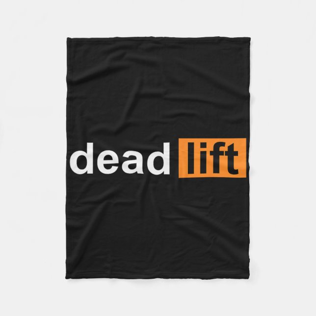 Funny Deadlift Powerlifting Bodybuilding Gym Sport Fleece Blanket (Front)