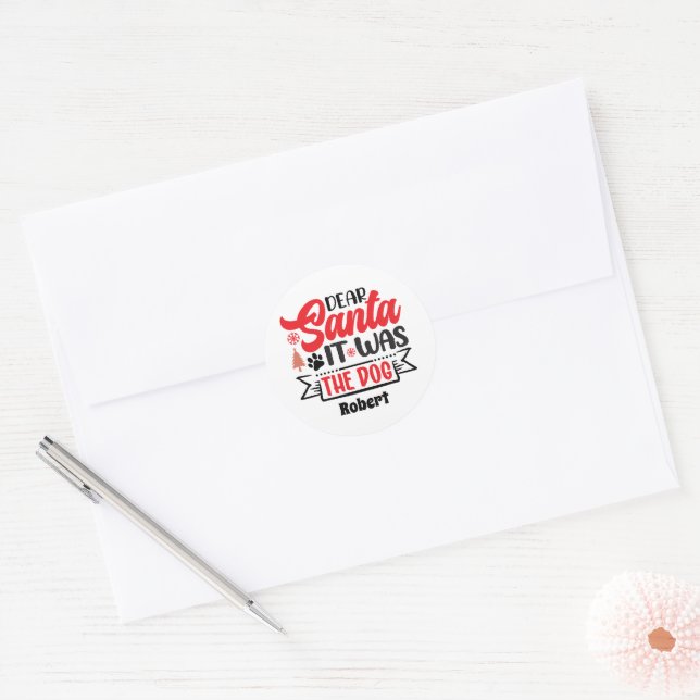 Funny dear Santa add name sticker (Envelope)