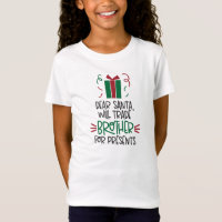 Funny Dear Santa Girls Christmas T-Shirt