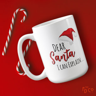 Funny Dear Santa (I can Explain ...) Customizable  Coffee Mug