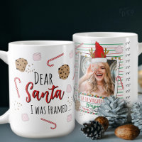 Funny Dear Santa (I was Framed) Mugshot Christmas