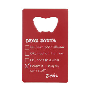 Funny Dear Santa I've Been Good Holiday Checklist