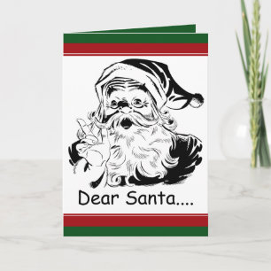 Funny Dear Santa....letter from Adult Woman Holiday Card