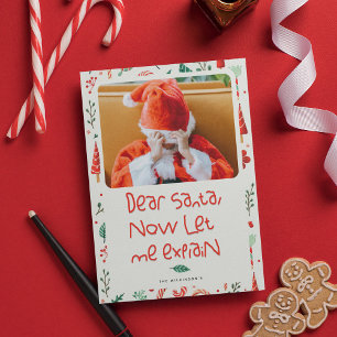 Funny Dear Santa Photo Christmas  Holiday Card