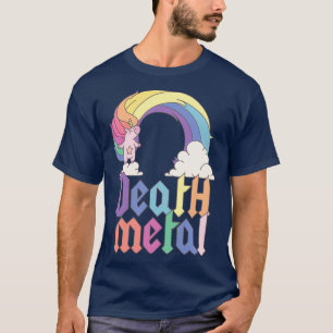 Funny Death Metal Unicorn Cute Rock Music Band Lov T-Shirt
