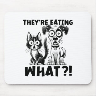 Funny Debate 2024 Pets Dog Cat They're Eating What Mouse Pad