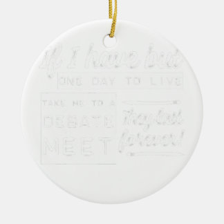 Funny Debate Meet Ceramic Ornament