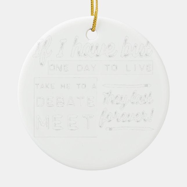 Funny Debate Meet  Ceramic Ornament (Front)