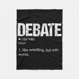 Funny Debate Team Discussion Discourse War Of Word Fleece Blanket