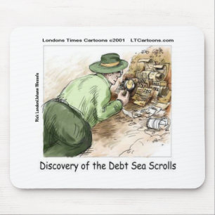 Funny Debt Sea Scrolls Mouse Pad
