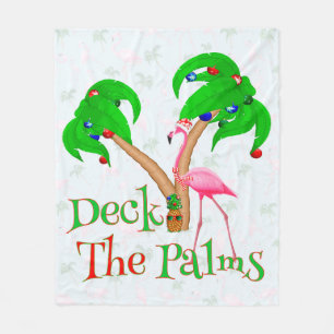 Funny Deck The Palms Fleece Blanket