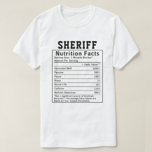 Funny Deckhand Nutrition Facts Staff Worker Gift T-Shirt