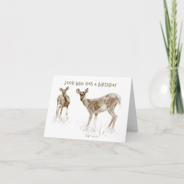 Funny Deer Birthday Card for men (Front)