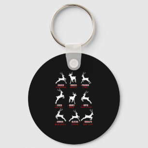 Funny Deer Hunters All of Santa's Reindeer Hunting Key Ring