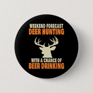 Funny Deer Hunting 6 Cm Round Badge