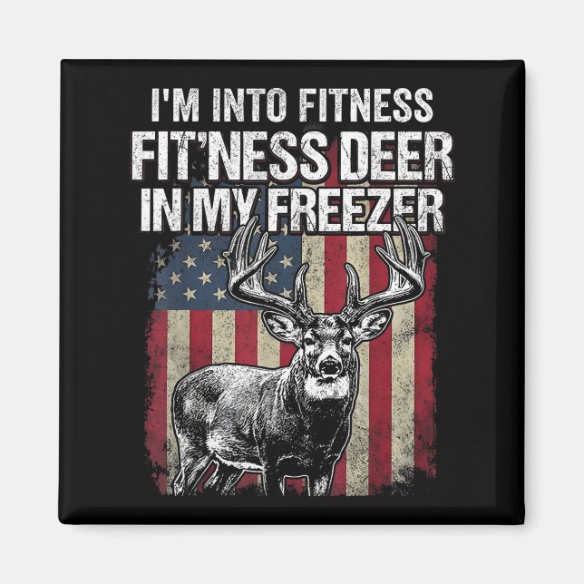 Funny Deer Hunting Art For Men Women Wildlife Hunt Magnet (Front)