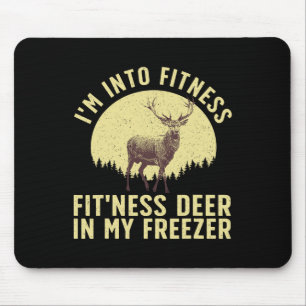 Funny Deer Hunting Art For Men Women Wildlife Hunt Mouse Pad
