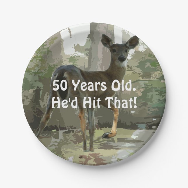 Funny Deer Hunting Humour Plates (Front)