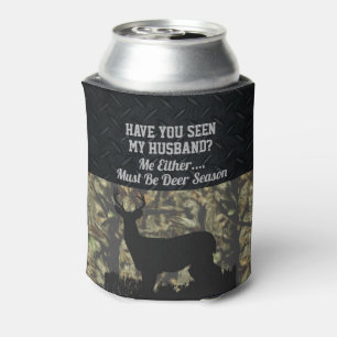 Funny Deer Hunting Husband Beer Cooler