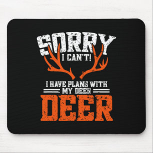 Funny Deer Hunting Outfit - Deer Hunting Mouse Pad