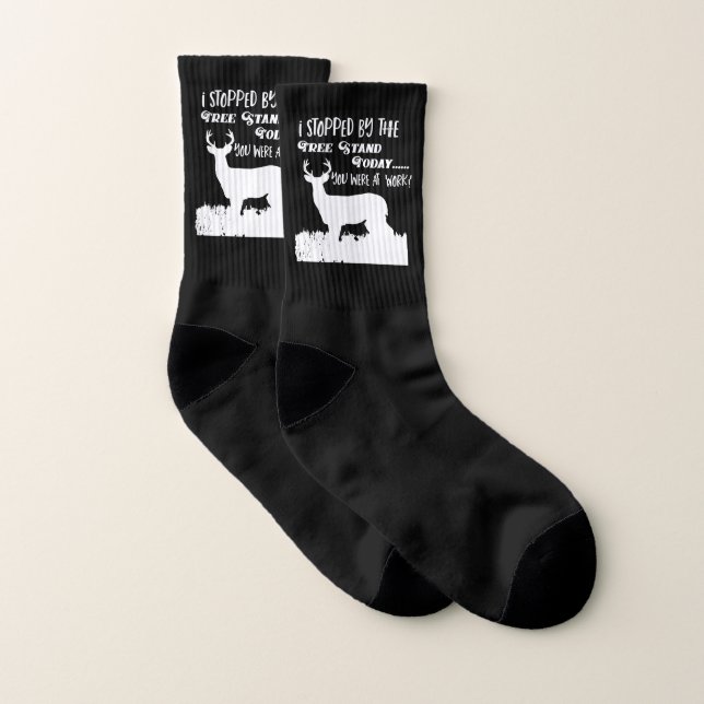 Funny Deer Hunting Quote Men's Sport Outdoors Socks (Pair)
