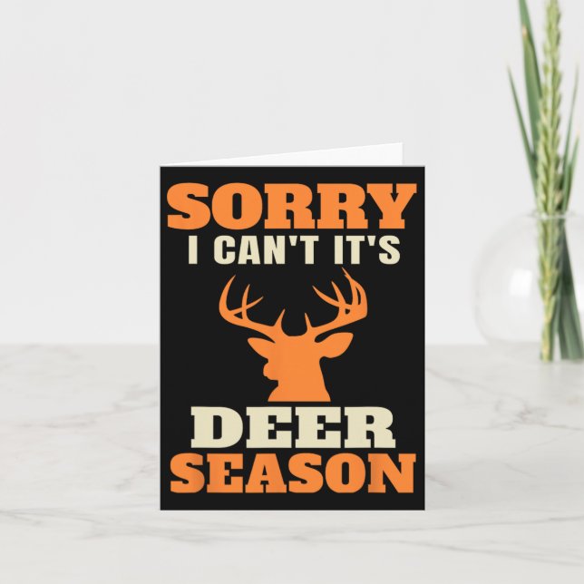 Funny Deer Hunting Saying Joke  Card (Front)