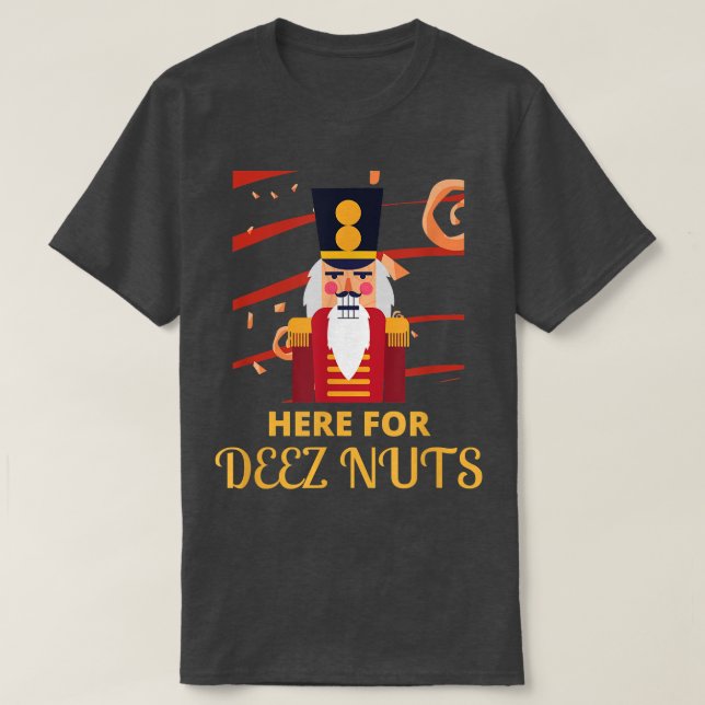 Funny Deez Nuts Nutcracker Ugly Christmas Sweater  (Design Front)