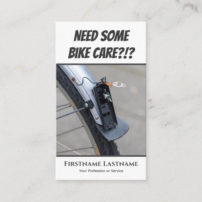 Funny defect back light for Bicycle Repair Shops Business Card (Front)