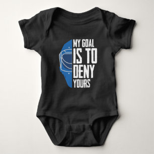 Funny Defense Goalie Ice Hockey Goalkeeper Baby Bodysuit