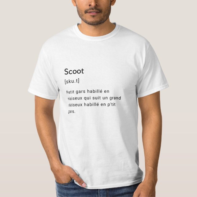 Funny definition of the word scoot. T-Shirt (Front)