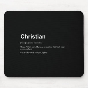 Funny Definition Quote For The Name Christian _ Mouse Pad