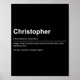 Funny Definition Quote For The Name Christopher _ Poster