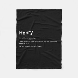 Funny Definition Quote For The Name Henry _  Fleece Blanket