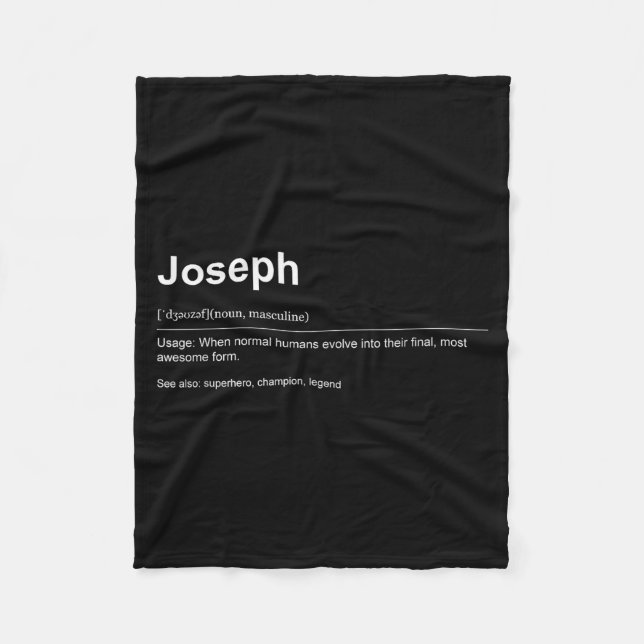 Funny Definition Quote For The Name Joseph _  Fleece Blanket (Front)