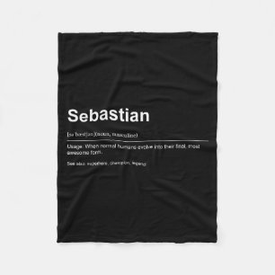 Funny Definition Quote For The Name Sebastian _  Fleece Blanket