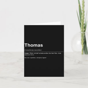 Funny Definition Quote For The Name Thomas _ Card