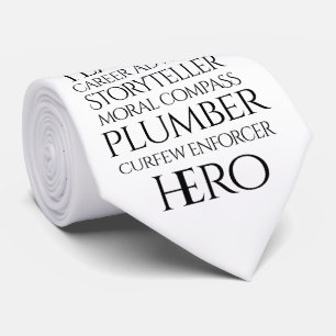 Funny Definitions of Dad Job Career Tag Cloud Tie