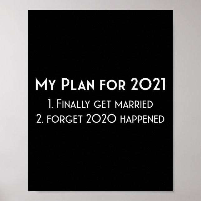 Funny Delayed Wedding Gift For Bride_groom, 2020 W Poster (Front)